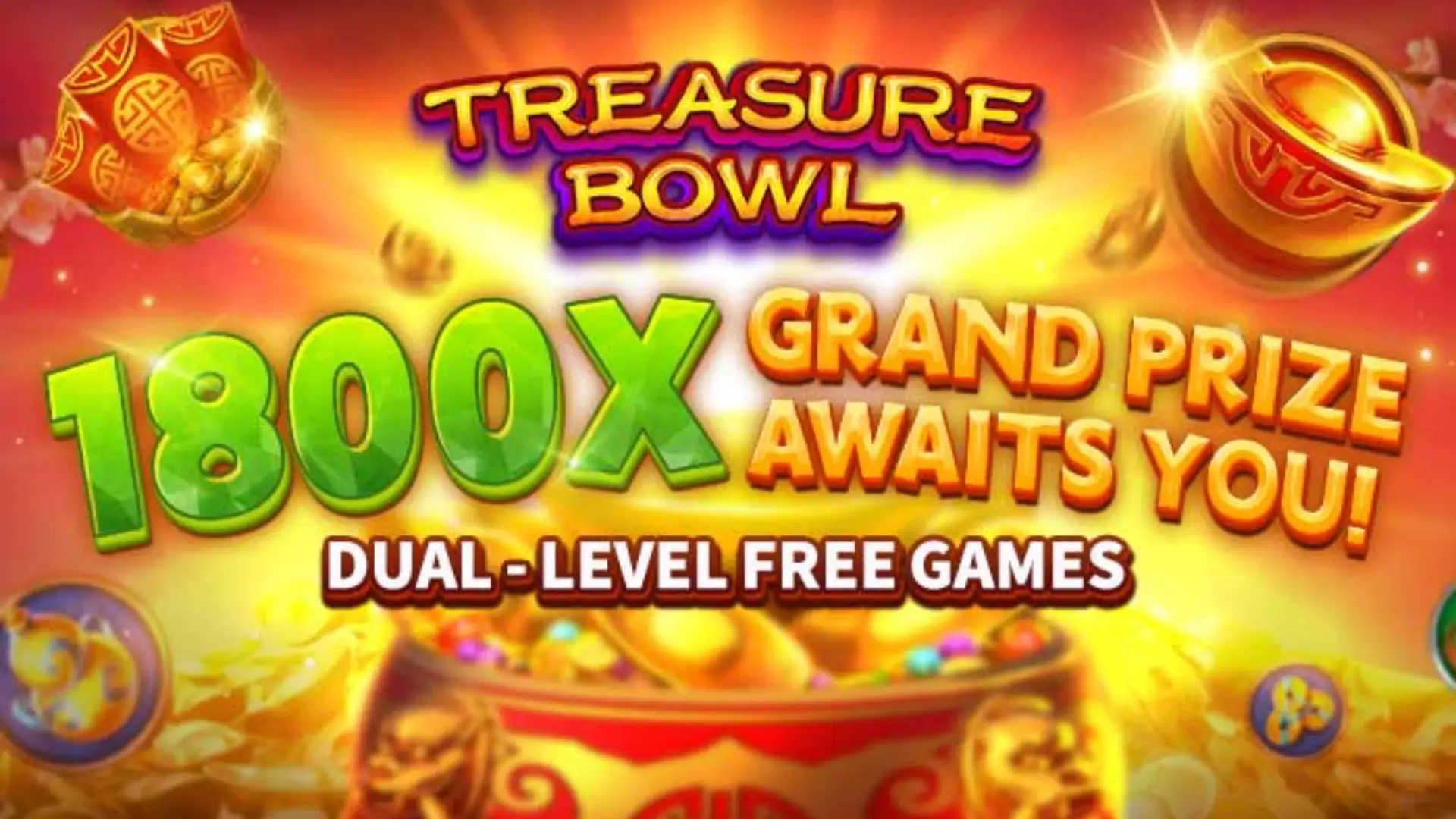 Multiplicadores Treasure Bowl 777hh - 7777x Máximo com Tigela Dourada